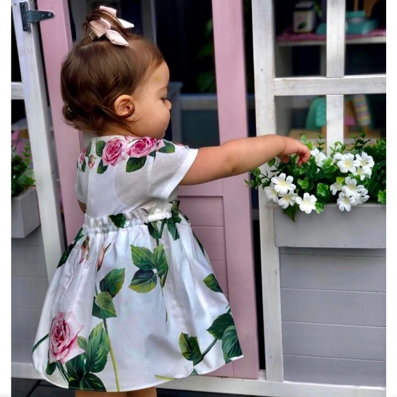 Dolce & Gabbana Pink Rose Dress size 2T New With Tags - Picture 3 of 16